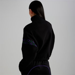 PUMA x P.A.M. Half-Zip Women's Relaxed Fit Sweatshirt, Puma Black, extralarge-IND