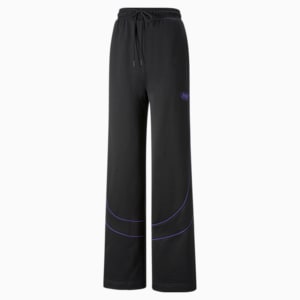 Pantalones de pierna ancha PUMA x PERKS AND MINI para mujer, Puma Black