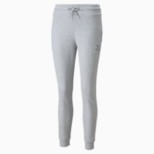 Classics Ribbed Slim-Fit Women's Pants, Light Gray Heather