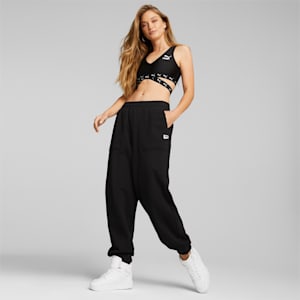 Downtown Women's Relaxed Fit Sweat Pants, Puma Black, extralarge-IND