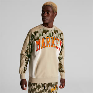 PUMA x MARKET Men's Relaxed Crew Neck Top, Putty