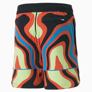 Lava Men's Basketball Shorts, Hot Coral, extralarge