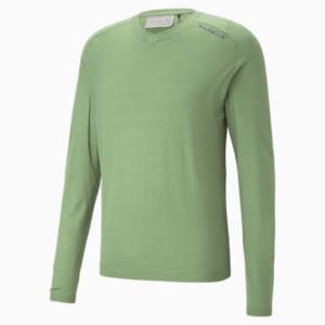 Porsche Design EvoKNIT Men's V-Neck Sweatshirt, Dusty Green