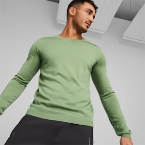 Porsche Design EvoKNIT Men's V-Neck Sweatshirt, Dusty Green