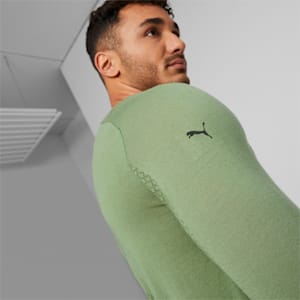 Sudadera de cuello en V para hombre Porsche Design EvoKNIT, Dusty Green