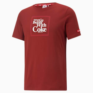 Camiseta estampada PUMA x COCA-COLA para hombre, Intense Red