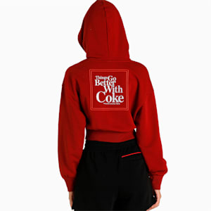 PUMA x COCA-COLA Women's Relaxed Fit Hoodie, Intense Red, extralarge-IND