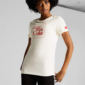 Camiseta estampada PUMA x COCA-COLA para mujer, Ivory Glow