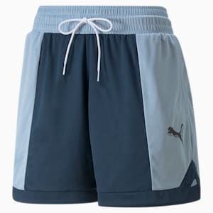 Shorts de básquetbol de malla MOD para mujer, Blue Wash-Marine Blue
