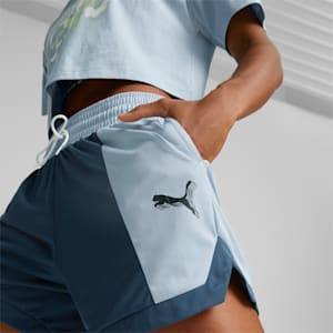 Shorts de básquetbol de malla MOD para mujer, Blue Wash-Marine Blue