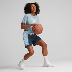 MOD Mesh Women's Basketball Shorts, Blue Wash-Marine Blue