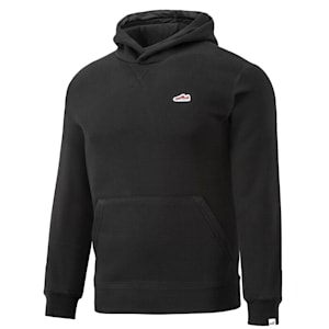 Suede Men's Hoodie, Cotton Black, extralarge