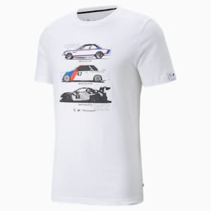 BMW M Motorsport Men's Graphic Tee, Puma White