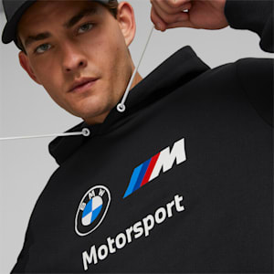 BMW M Motorsport Essentials Men's Fleece Hoodie, Puma Black, extralarge