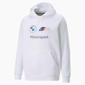 BMW M Motorsport Essentials Fleece Men's Hoodie, Puma White