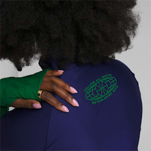 PUMA x JUNE AMBROSE Keeping Score Shot Caller Basketball Women's Quarter-Zip, Patriot Blue