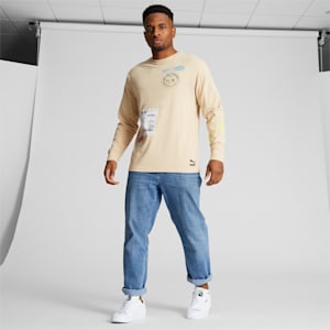 We Are Legends WRK.WR Men's Long Sleeve Tee, Light Sand, extralarge
