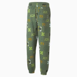Run It Back Printed Basketball Men's Sweatpants, Dusty Green, extralarge-IND