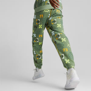 Run It Back Printed Basketball Men's Sweatpants, Dusty Green, extralarge-IND