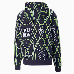 Run it Back Printed Basketball Men's Hoodie, Peacoat, extralarge-IND