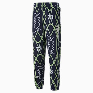 Run it Back Printed Basketball Men's Pants, Peacoat