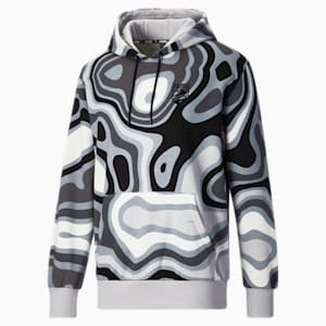 Booster Ralph Print Men's Basketball Hoodie, Harbor Mist
