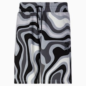 Booster Ralph Print Basketball Shorts Men, Harbor Mist