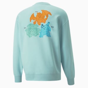 PUMA x POKÉMON Men's Relaxed Crewneck Sweatshirt, Light Aqua