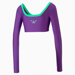 ウィメンズ PUMA x DUA LIPA 長袖 クロップトップ, ROYAL PURPLE