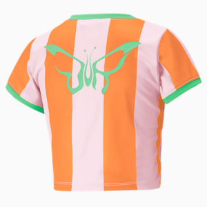 PUMA x DUA LIPA Women's Slim Tee, Carrot-pink lady