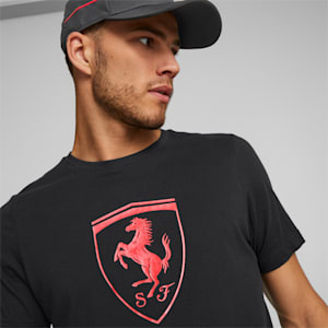 Scuderia Ferrari Metal Energy Men's Logo Tee, Puma Black
