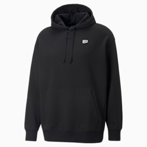 Downtown Men's Relaxed Fit Hoodie, Puma Black, extralarge-IND
