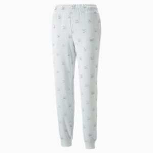 Brand Love Printed Women's Regular Fit Sweatpants, Puma White, extralarge-IND
