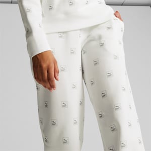 Pantalones deportivos Brand Love estampados para mujer, Puma White