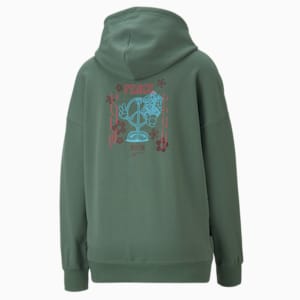 Sudadera con capucha Downtown sobredimensionada para mujer, Deep Forest