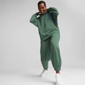Downtown Oversized Women's Hoodie, Deep Forest, extralarge