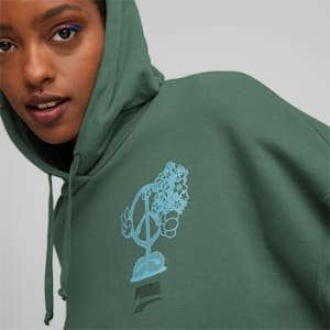 Downtown Oversized Women's Hoodie, Deep Forest, extralarge