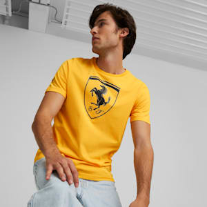 Ferrari Race Big Shield Men's T-Shirt, Sun Stream