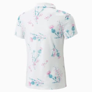 Mattr Lowlands Golf Polo Shirt Youth, Bright White-Mauve Pop