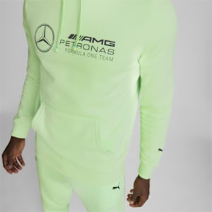 Mercedes AMG F1 Fleece Men's Regular Fit Hoodie, Paradise Green, extralarge-IND