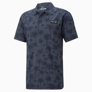 PUMA x Palm Tree Crew Palm Golf Polo Shirt Men, Navy Blazer