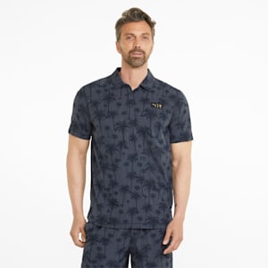 PUMA x Palm Tree Crew Palm Golf Polo Shirt Men, Navy Blazer