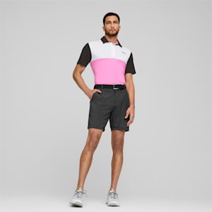 Cloudspun Colourblock Golf Polo Shirt Men, PUMA Black-Pink Mist