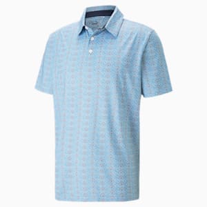 Mattr Dreamer Golf Polo Shirt Men, Navy Blazer-Lake Blue