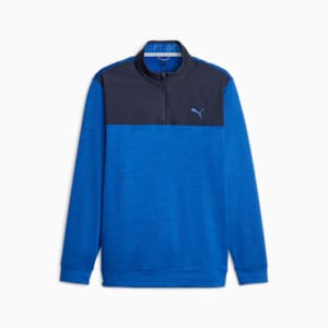 Cloudspun Colourblock Quarter-Zip Golf Sweatshirt Men, Navy Blazer-Future Blue Heather, extralarge-GBR
