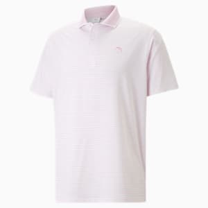 Arnold Palmer Mattr Traditions Golf Polo Shirt Men, Pale Pink-Bright White, extralarge-GBR