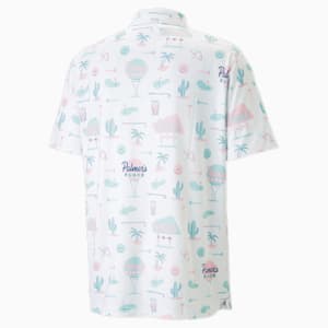 メンズ ゴルフ PUMA × ARNOLD PALMER プレイス ポロシャツ, Bright White-Pale Pink, extralarge-JPN