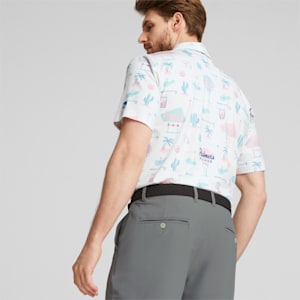 AP Cloudspun Palmer's Men's Polo, Bright White-Pale Pink, extralarge-IND