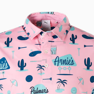 メンズ ゴルフ PUMA x ARNOLD PALMER CLOUDSPUN プレイス ポロシャツ, Pale Pink-Lake Blue