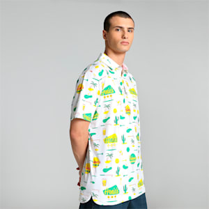 AP Cloudspun Palmer's Men's Polo, Bright White-Bright Green, extralarge-IND
